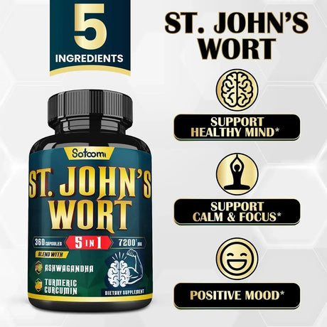 SATOOMI - Satoomi 5in1 Extract St. John's Wort 7200Mg. 360 Capsulas - The Red Vitamin MX - Suplementos Alimenticios - {{ shop.shopifyCountryName }}