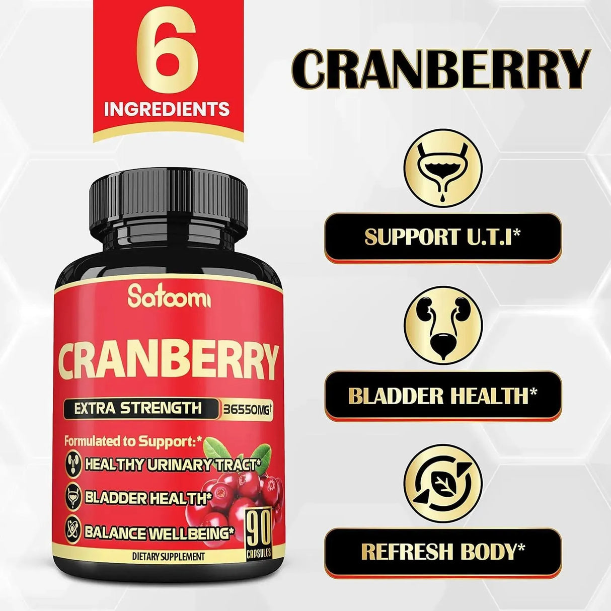 SATOOMI - Satoomi 6 in 1 Cranberry Pills for Women 36,550Mg. 90 Capsulas - The Red Vitamin MX - Suplementos Alimenticios - {{ shop.shopifyCountryName }}