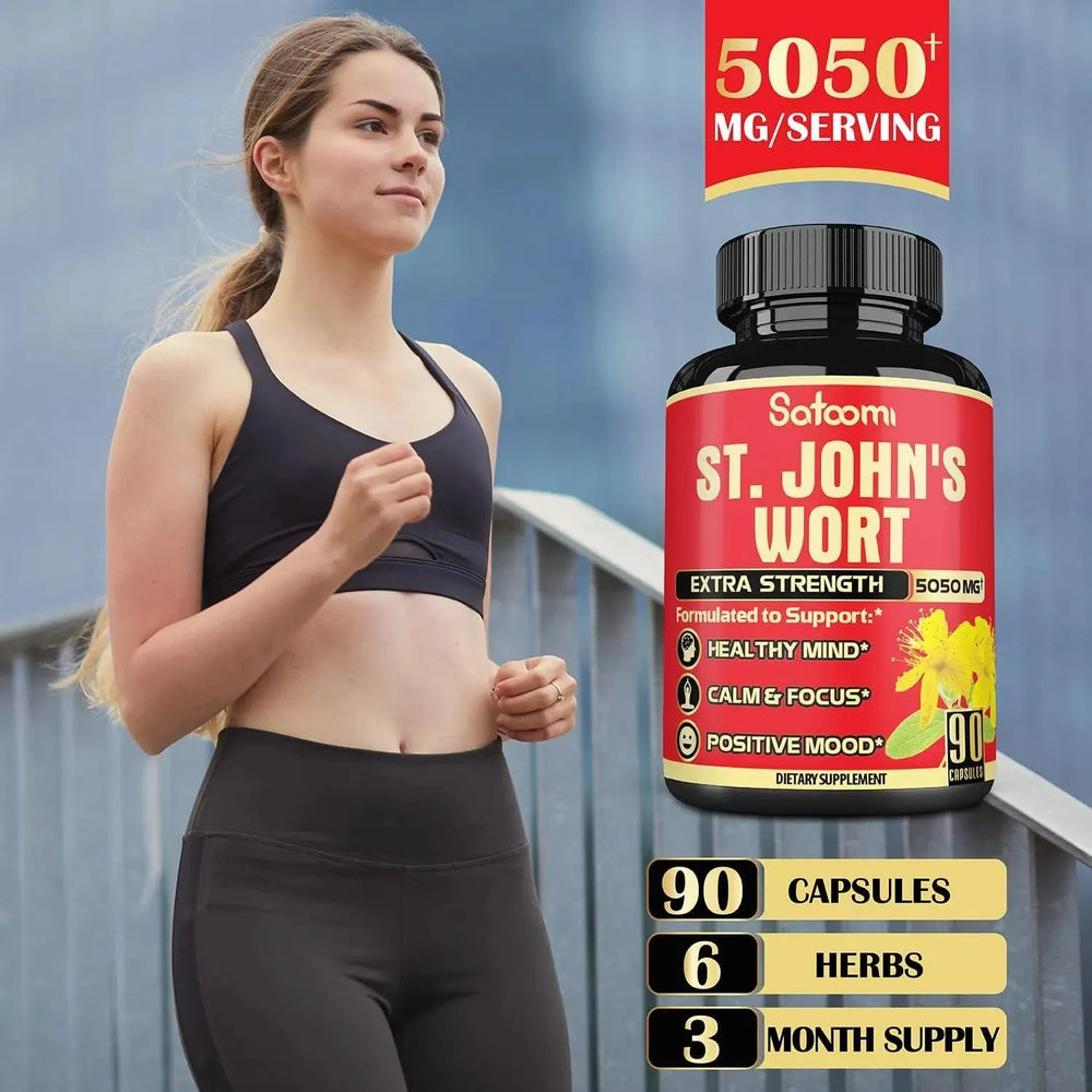 SATOOMI - Satoomi St. John's Wort 5050Mg. 90 Capsulas - The Red Vitamin MX - Suplementos Alimenticios - {{ shop.shopifyCountryName }}