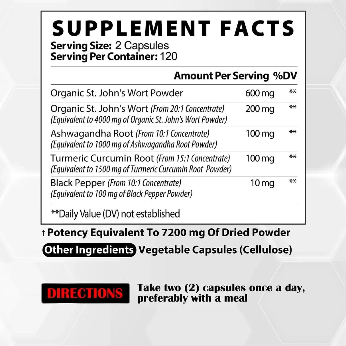 SATOOMI - Satoomi St. John's Wort 7200Mg. 5 Herbs with Ashwagandha, Turmeric & Black Pepper 240 Capsulas - The Red Vitamin MX - Suplementos Alimenticios - {{ shop.shopifyCountryName }}