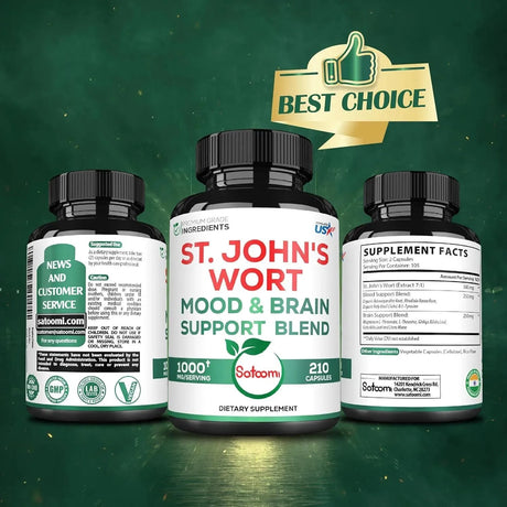 SATOOMI - Satoomi St Johns Wort 1000Mg. 210 Capsulas - The Red Vitamin MX - Suplementos Alimenticios - {{ shop.shopifyCountryName }}