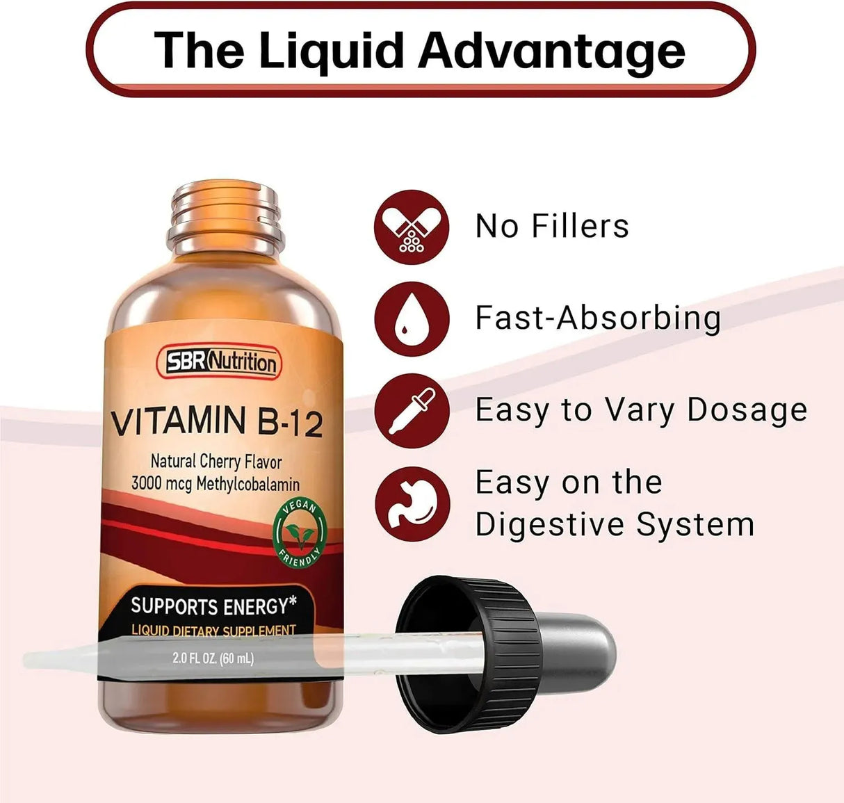 SBR NUTRITION - SBR Nutrition Vitamin B12 Sublingual Liquid Drops 3000mcg 60Ml. - The Red Vitamin MX - Suplementos Alimenticios - {{ shop.shopifyCountryName }}