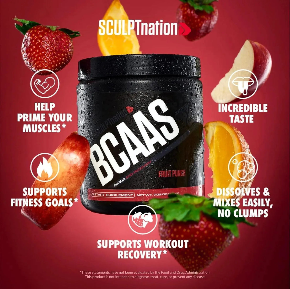 SCULPT NATION - Sculpt Nation by V Shred BCAA Powder 30 Servicios Fruit Punch 199Gr. - The Red Vitamin MX - Suplementos Alimenticios - {{ shop.shopifyCountryName }}