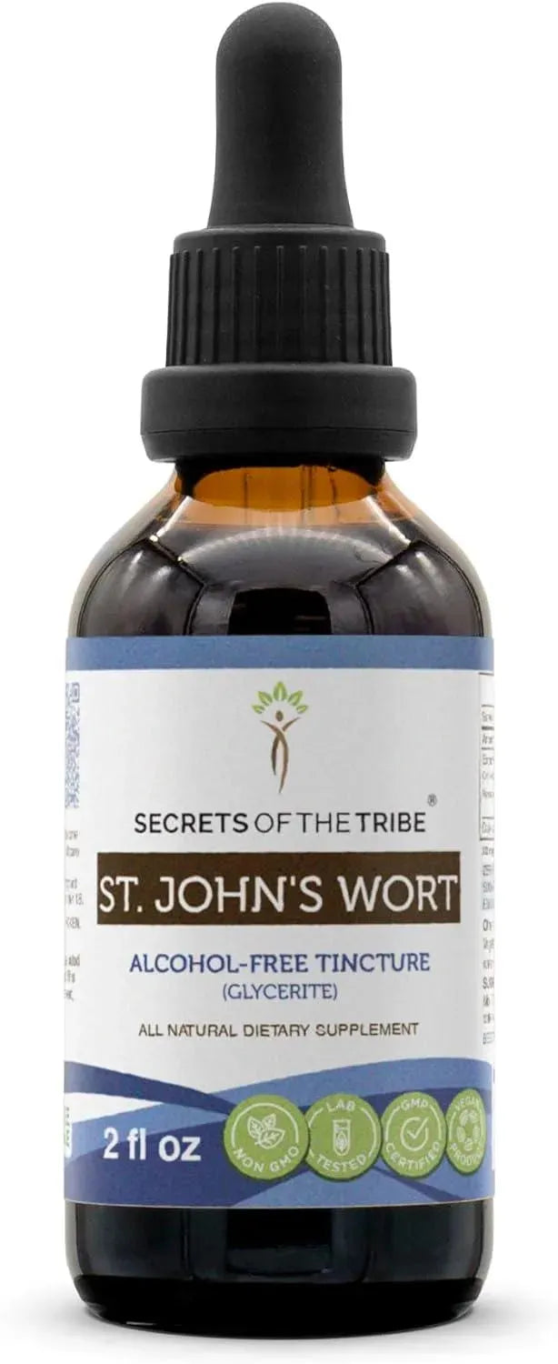SECRETS OF THE TRIBE - Secrets of the Tribe St. John's Wort Tincture Alcohol-Free Liquid Extract 2 Fl.Oz. - The Red Vitamin MX - Suplementos Alimenticios - {{ shop.shopifyCountryName }}