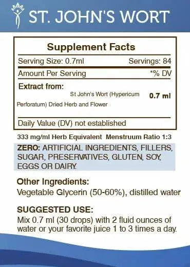 SECRETS OF THE TRIBE - Secrets of the Tribe St. John's Wort Tincture Alcohol-Free Liquid Extract 2 Fl.Oz. - The Red Vitamin MX - Suplementos Alimenticios - {{ shop.shopifyCountryName }}