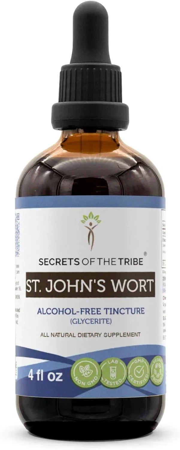 SECRETS OF THE TRIBE - Secrets of the Tribe St. John's Wort Tincture Alcohol-Free Liquid Extract 4 Fl.Oz. - The Red Vitamin MX - Suplementos Alimenticios - {{ shop.shopifyCountryName }}