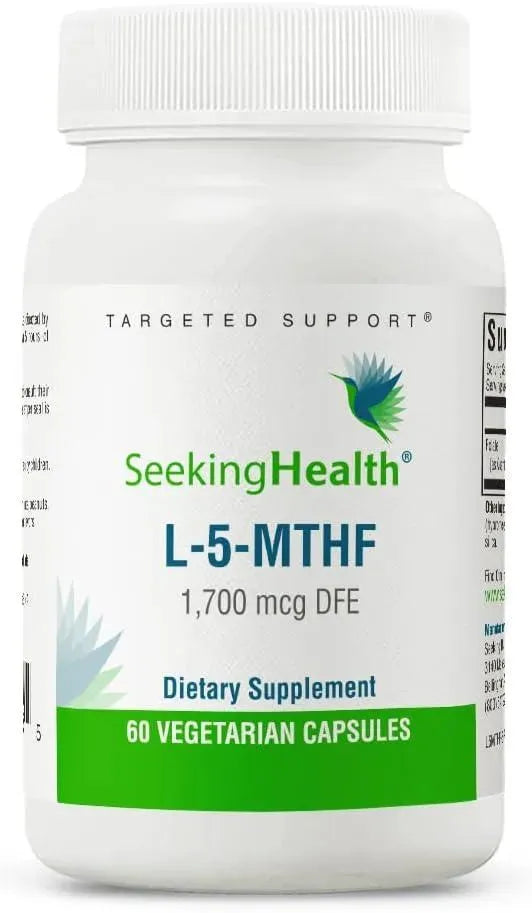 SEEKING HEALTH - Seeking Health L-5-MTHF 1,700mcg 60 Capsulas - The Red Vitamin MX - Suplementos Alimenticios - {{ shop.shopifyCountryName }}