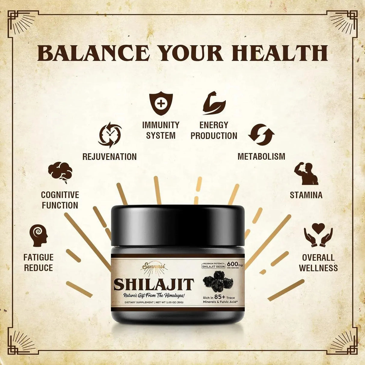 SENNASI - Sennasi Shilajit Pure Himalayan Organic Shilajit Resin 600Mg. 30Gr. - The Red Vitamin MX - Suplementos Alimenticios - {{ shop.shopifyCountryName }}