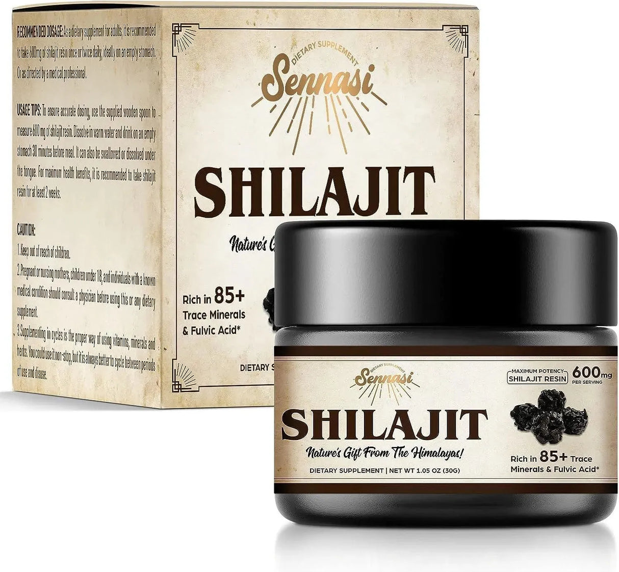 SENNASI - Sennasi Shilajit Pure Himalayan Organic Shilajit Resin 600Mg. 30Gr. - The Red Vitamin MX - Suplementos Alimenticios - {{ shop.shopifyCountryName }}