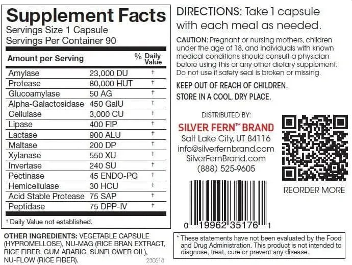 SILVER FERN - Silver Fern Brand Ultimate Digestive Enzyme 90 Capsulas - The Red Vitamin MX - Suplementos Alimenticios - {{ shop.shopifyCountryName }}