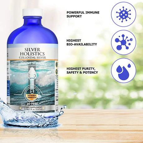 SILVER HOLISTICS - Silver Holistics Colloidal Silver Liquid Solution 8 Fl. Oz. - The Red Vitamin MX - Suplementos Alimenticios - {{ shop.shopifyCountryName }}