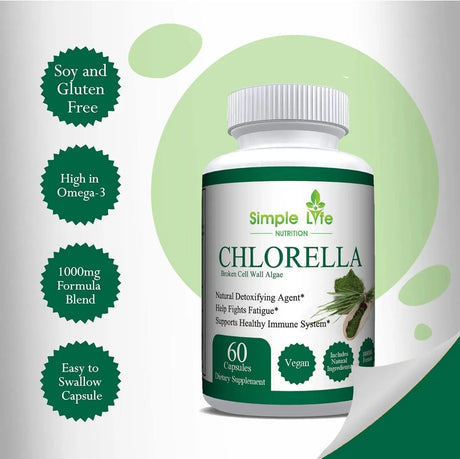 SIMPLE LIFE NUTRITION - Simple Life Nutrition Organic Chlorella 60 Capsulas - The Red Vitamin MX - Suplementos Alimenticios - {{ shop.shopifyCountryName }}