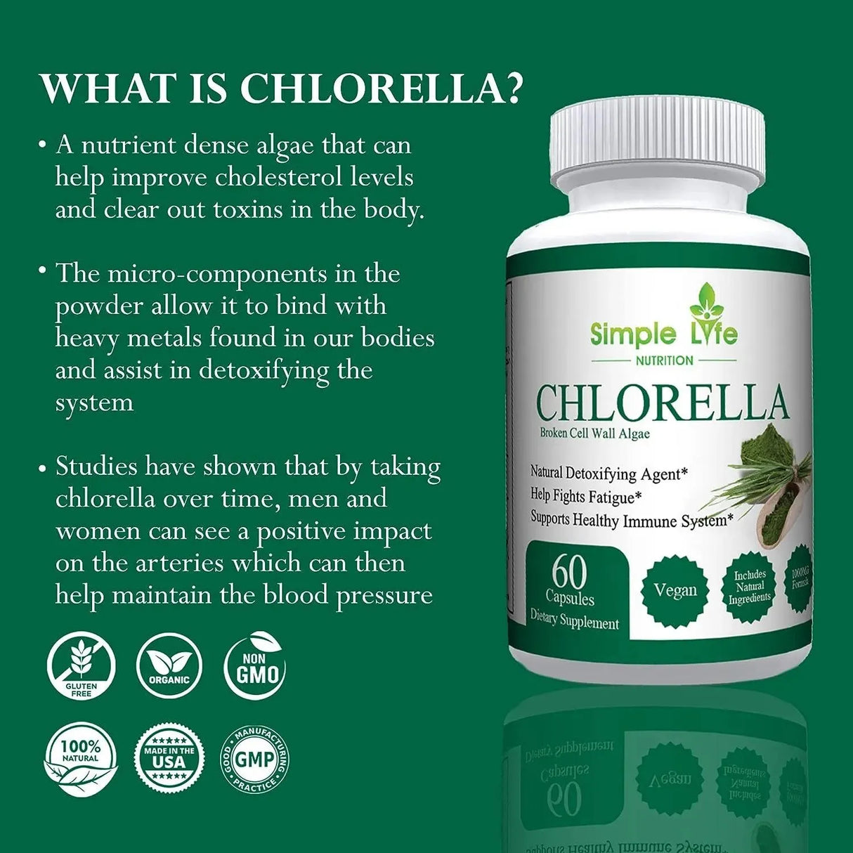 SIMPLE LIFE NUTRITION - Simple Life Nutrition Organic Chlorella 60 Capsulas - The Red Vitamin MX - Suplementos Alimenticios - {{ shop.shopifyCountryName }}