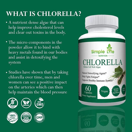 SIMPLE LIFE NUTRITION - Simple Life Nutrition Organic Chlorella 60 Capsulas - The Red Vitamin MX - Suplementos Alimenticios - {{ shop.shopifyCountryName }}