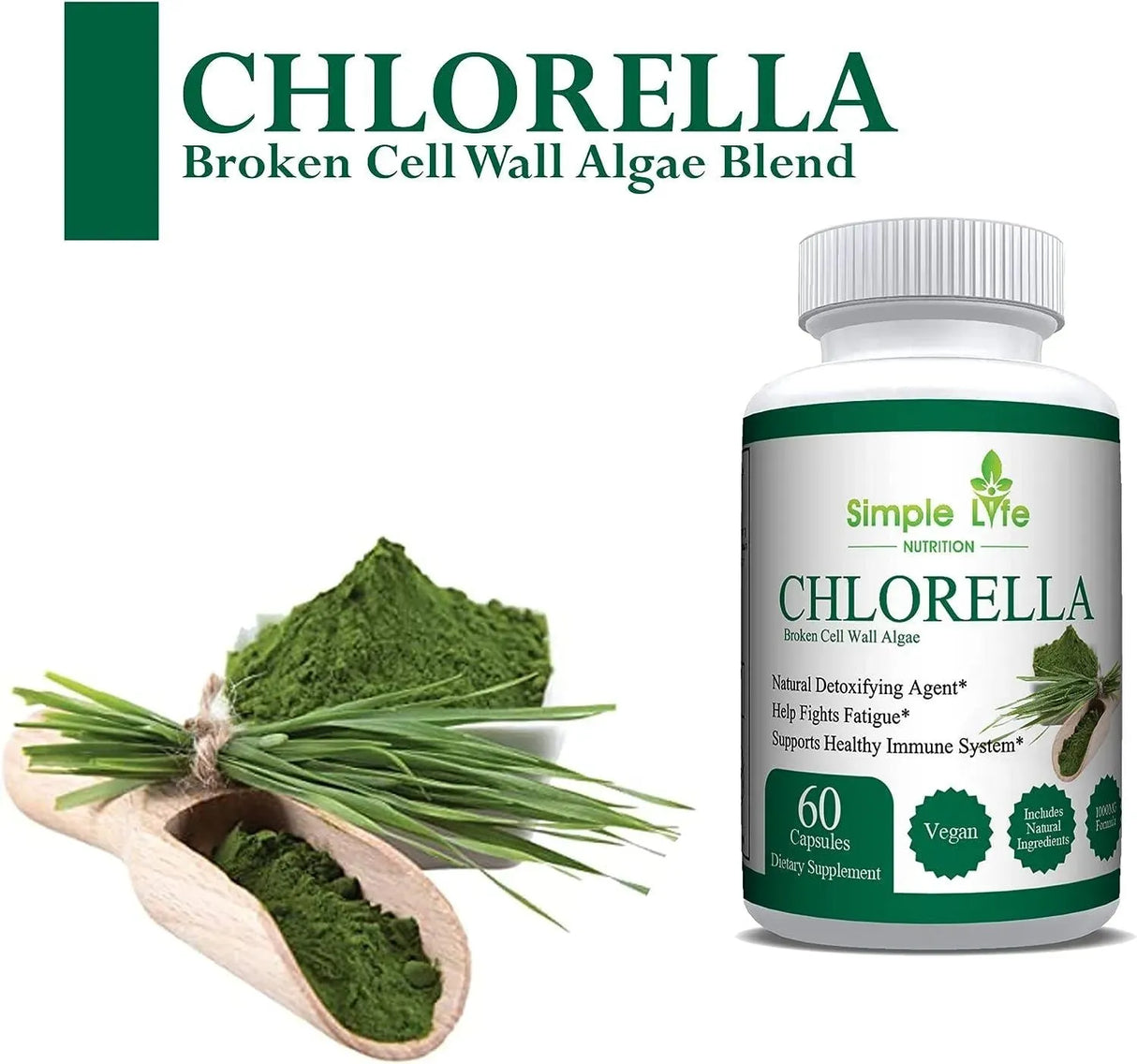 SIMPLE LIFE NUTRITION - Simple Life Nutrition Organic Chlorella 60 Capsulas - The Red Vitamin MX - Suplementos Alimenticios - {{ shop.shopifyCountryName }}