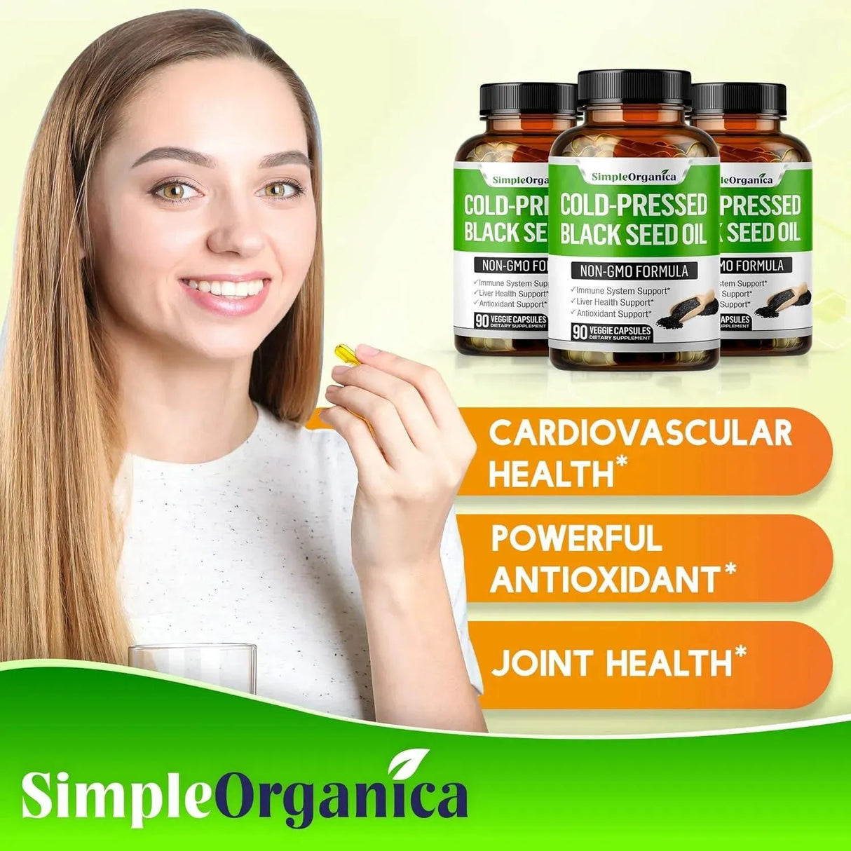 SIMPLE ORGANICA - Simple Organica Black Seed Oil 1000Mg. 90 Capsulas - The Red Vitamin MX - Suplementos Alimenticios - {{ shop.shopifyCountryName }}