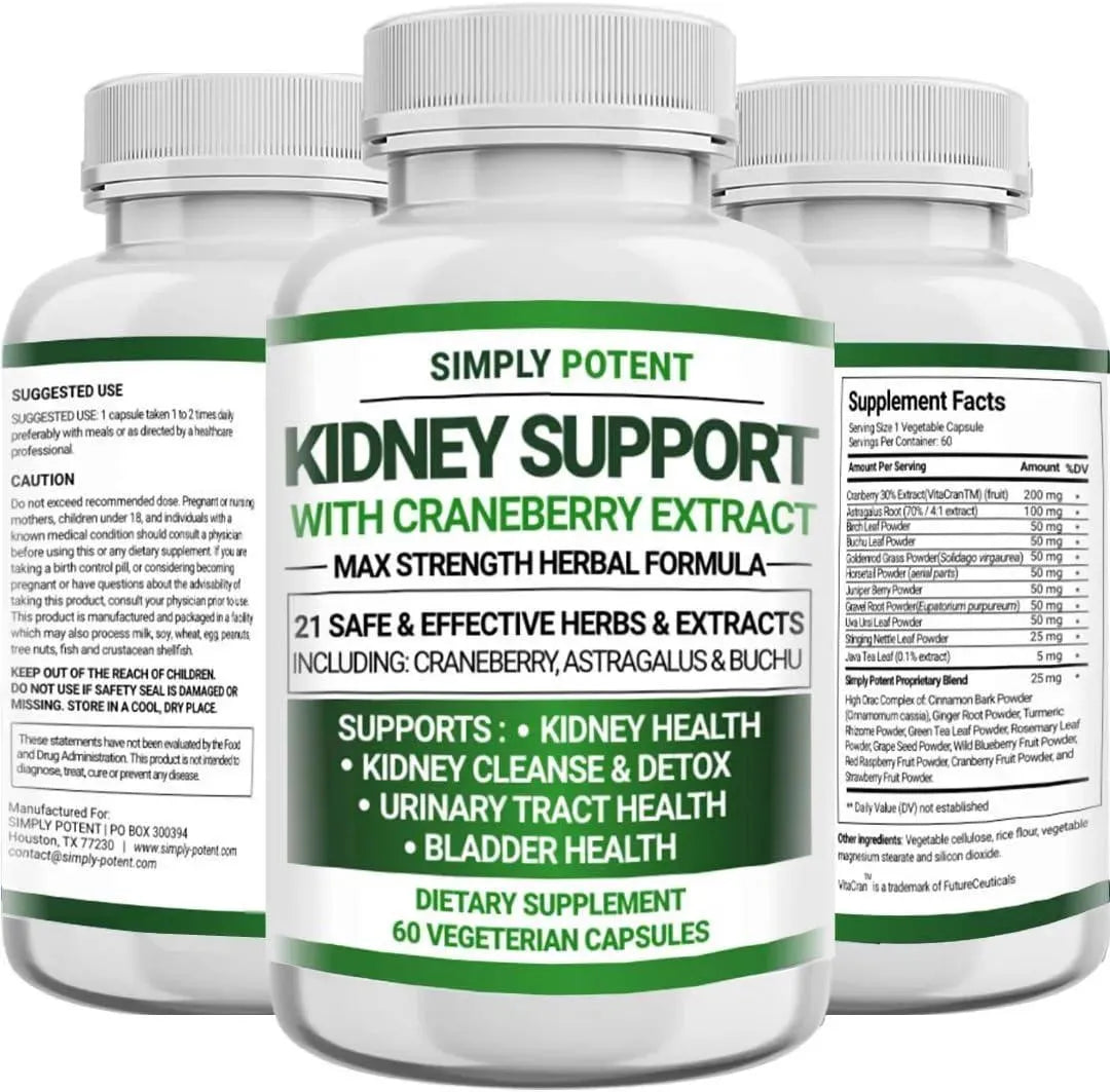 SIMPLY POTENT - Simply Potent Kidney Support 60 Capsulas - The Red Vitamin MX - Suplementos Alimenticios - {{ shop.shopifyCountryName }}