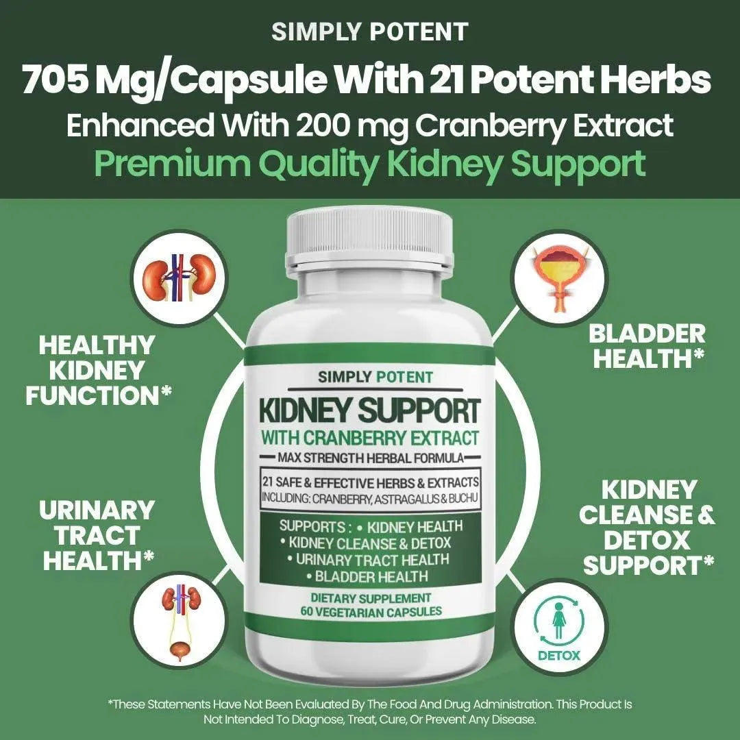 SIMPLY POTENT - Simply Potent Kidney Support 60 Capsulas - The Red Vitamin MX - Suplementos Alimenticios - {{ shop.shopifyCountryName }}