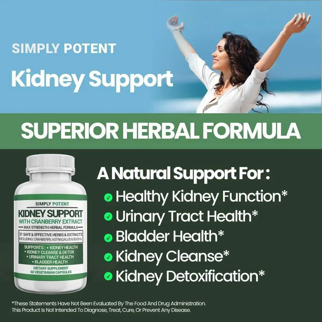 SIMPLY POTENT - Simply Potent Kidney Support 60 Capsulas - The Red Vitamin MX - Suplementos Alimenticios - {{ shop.shopifyCountryName }}