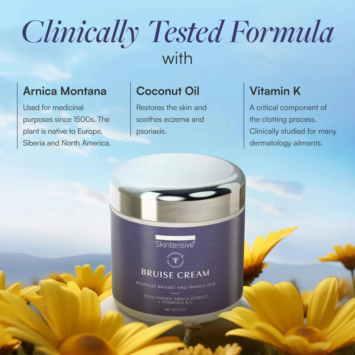 SKINTENSIVE - SKINTENSIVE Arnica Bruise Cream 4 Oz. - The Red Vitamin MX - Suplementos Alimenticios - {{ shop.shopifyCountryName }}