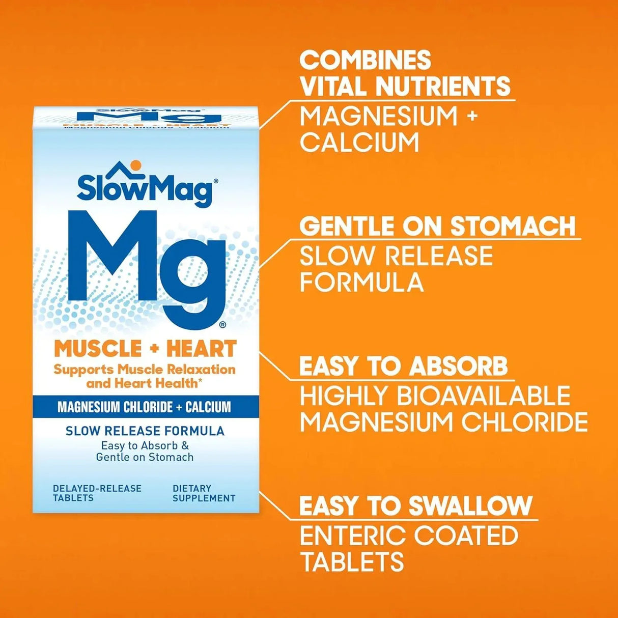 SLOWMAG - SlowMag Muscle + Heart Magnesium Chloride with Calcium 120 Tabletas - The Red Vitamin MX - Suplementos Alimenticios - {{ shop.shopifyCountryName }}