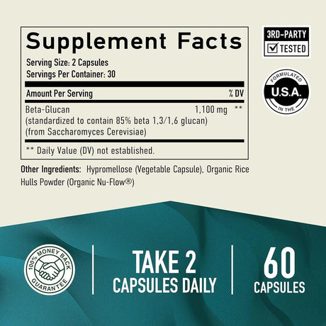 SM Nutrition - SM Nutrition Beta Glucan 1100Mg. 60 Capsulas - The Red Vitamin MX - Suplementos Alimenticios - {{ shop.shopifyCountryName }}