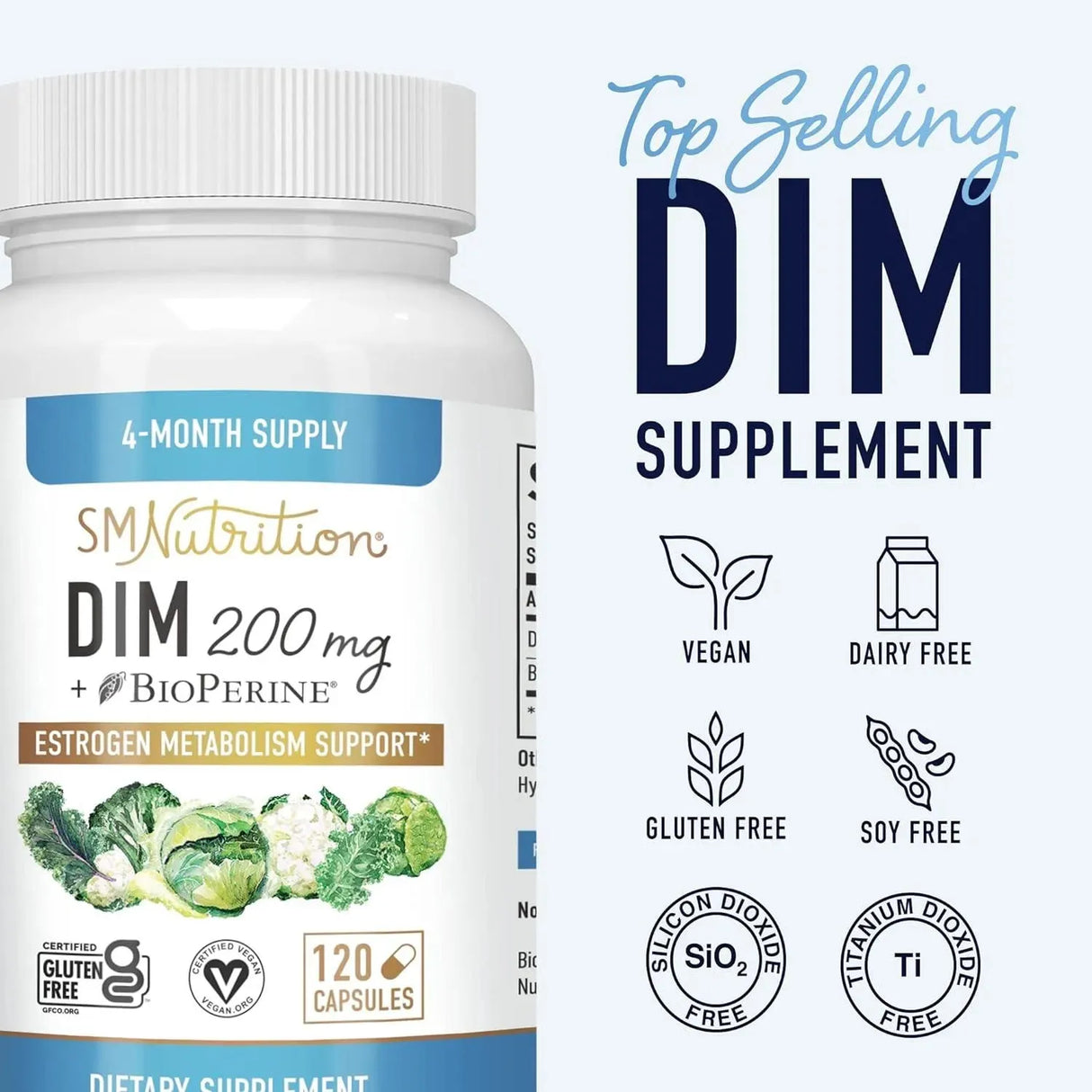 SM Nutrition - SMNutrition DIM Supplement 200Mg. 120 Capsulas - The Red Vitamin MX - Suplementos Alimenticios - {{ shop.shopifyCountryName }}