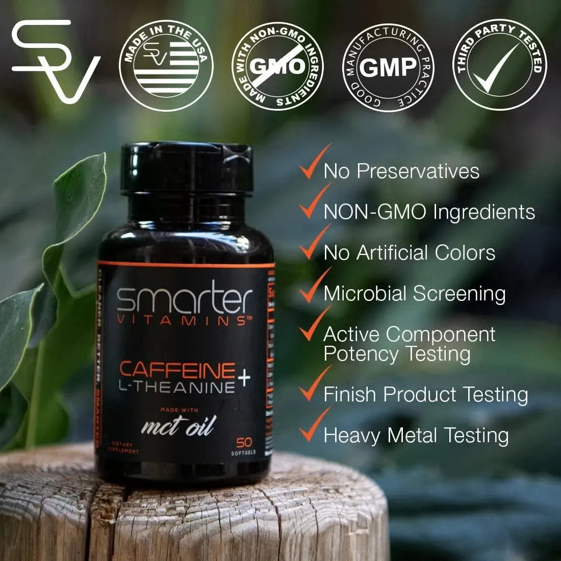 SMARTER VITAMINS - SmarterVitamins Caffeine + L-Theanine 50 Capsulas Blandas - The Red Vitamin MX - Suplementos Alimenticios - {{ shop.shopifyCountryName }}