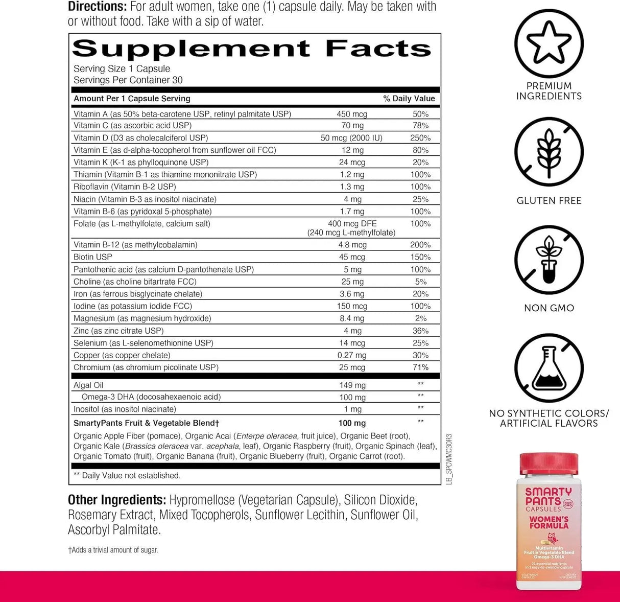 SMARTYPANTS - SmartyPants Multivitamin for Women 30 Capsulas - The Red Vitamin MX - Suplementos Alimenticios - {{ shop.shopifyCountryName }}