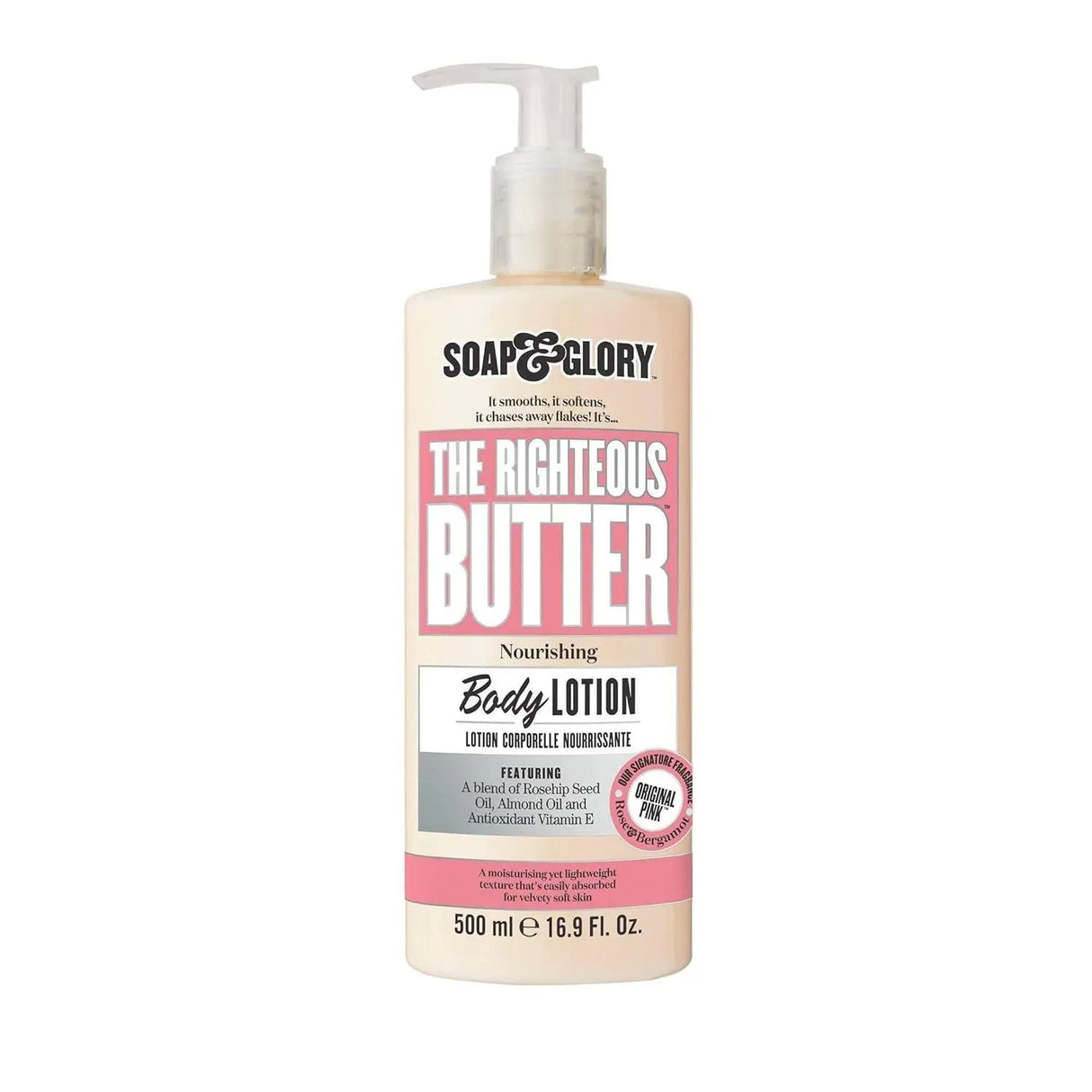 SOAP & GLORY - Soap & Glory Original Pink The Righteous Butter Moisturizing Body Lotion 500Ml. - The Red Vitamin MX - Cremas Corporales - {{ shop.shopifyCountryName }}