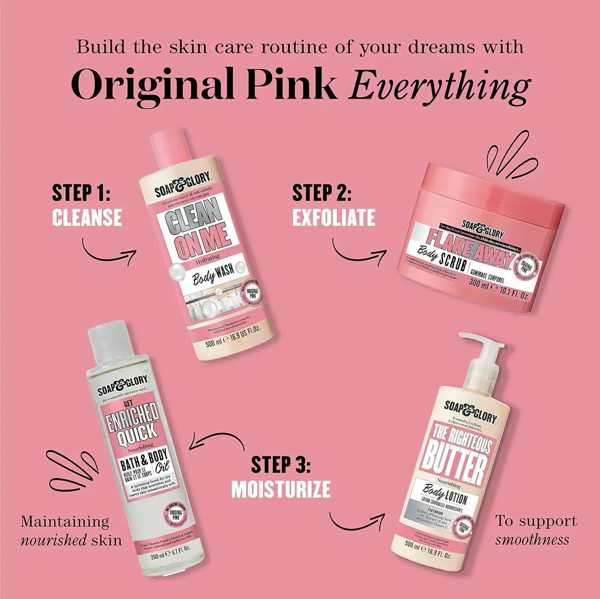 SOAP & GLORY - Soap & Glory Original Pink The Righteous Butter Moisturizing Body Lotion 500Ml. - The Red Vitamin MX - Cremas Corporales - {{ shop.shopifyCountryName }}