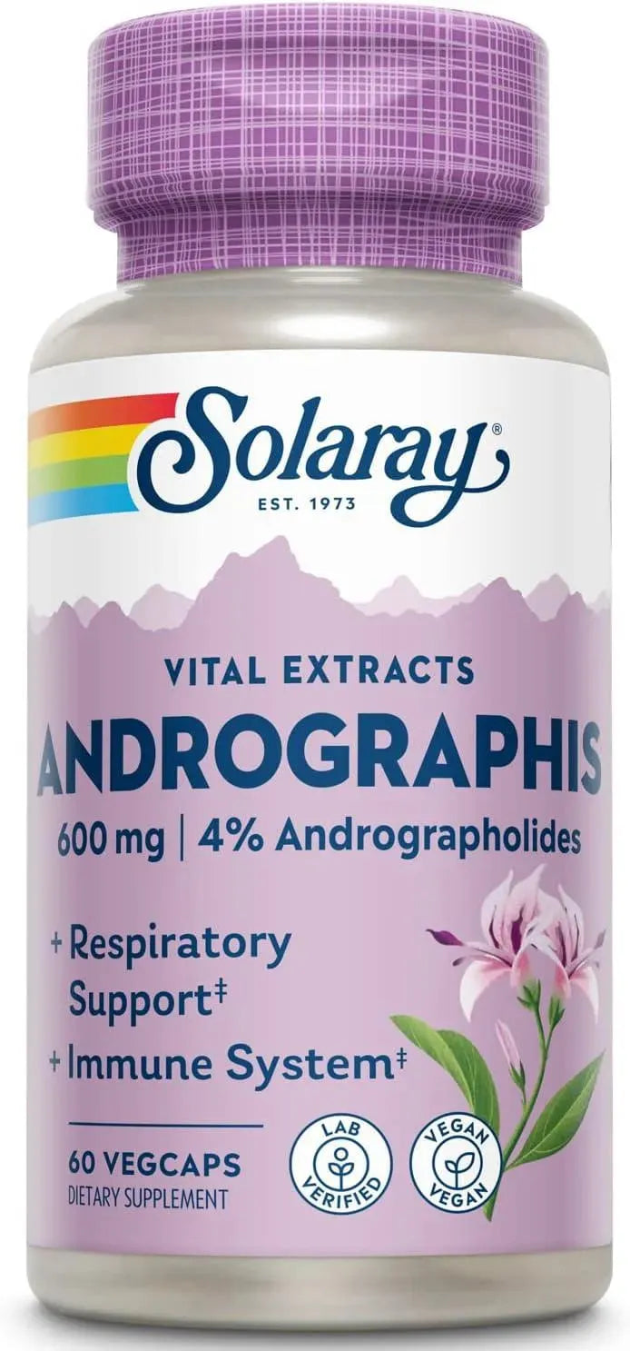 SOLARAY - SOLARAY Andrographis Aerial Extract 600Mg. 60 Capsulas - The Red Vitamin MX - Suplementos Alimenticios - {{ shop.shopifyCountryName }}