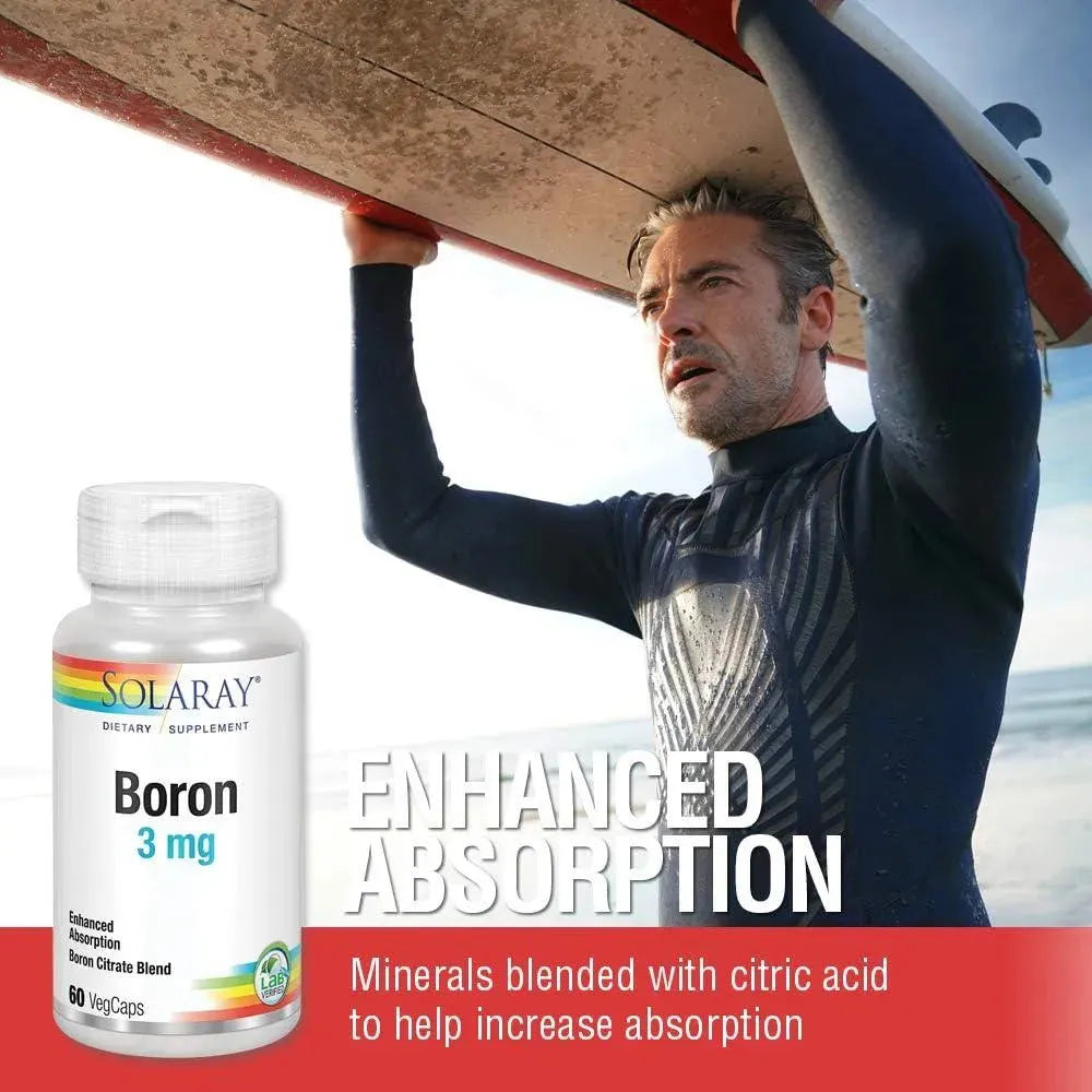 SOLARAY - Solaray Boron Citrate 3 Mg. 60 Capsulas - The Red Vitamin MX - Suplementos Alimenticios - {{ shop.shopifyCountryName }}