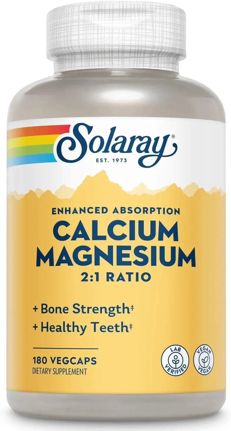 SOLARAY - Solaray Calcium and Magnesium 180 Capsulas - The Red Vitamin MX - Suplementos Alimenticios - {{ shop.shopifyCountryName }}