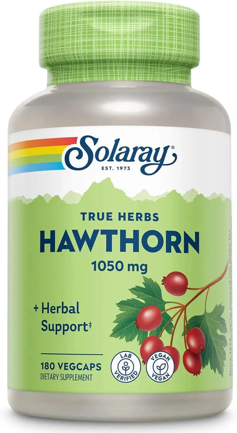 SOLARAY - Solaray Hawthorn Berry 1050Mg. 180 Capsulas - The Red Vitamin MX - Suplementos Alimenticios - {{ shop.shopifyCountryName }}