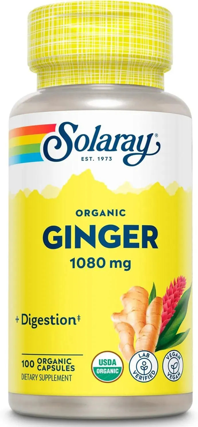 SOLARAY - SOLARAY Organically Grown Ginger Root 540Mg. 100 Capsulas - The Red Vitamin MX - Suplementos Alimenticios - {{ shop.shopifyCountryName }}