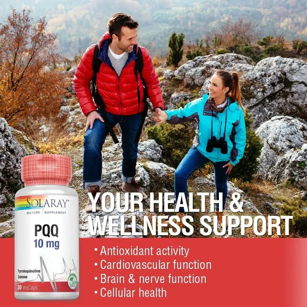 SOLARAY - Solaray PQQ Pyrroloquinoline Quinone 10Mg. 30 Capsulas - The Red Vitamin MX - Suplementos Alimenticios - {{ shop.shopifyCountryName }}