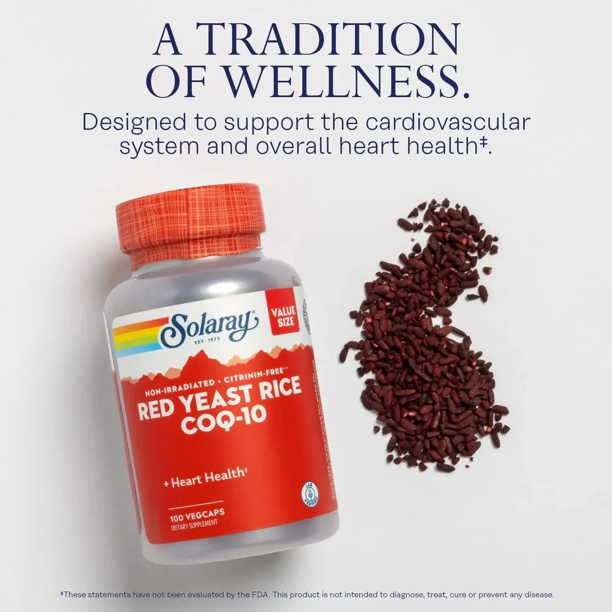 SOLARAY - Solaray Red Yeast Rice Plus CoQ-10 100 Capsulas - The Red Vitamin MX - Suplementos Alimenticios - {{ shop.shopifyCountryName }}