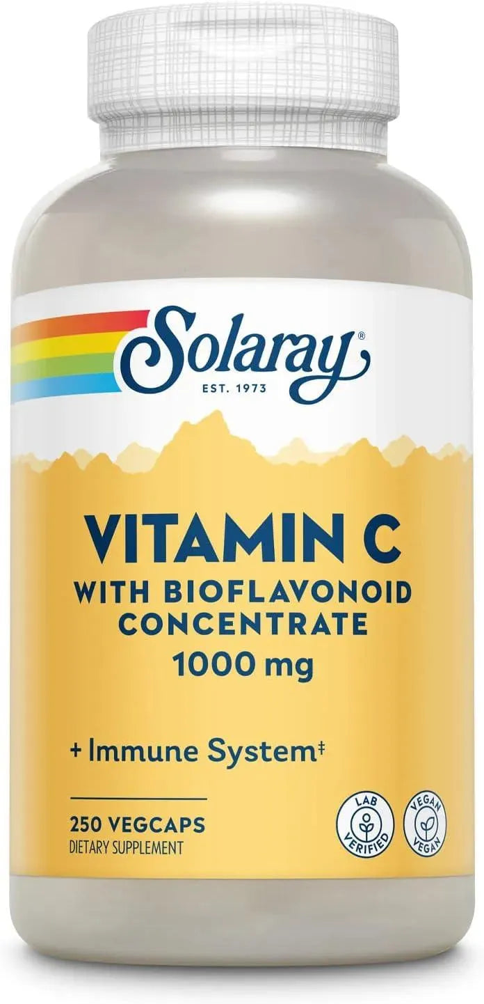 SOLARAY - SOLARAY Vitamin C w/Rose Hips, Acerola & Bioflavonoids 1000Mg. 250 Capsulas - The Red Vitamin MX - Suplementos Alimenticios - {{ shop.shopifyCountryName }}