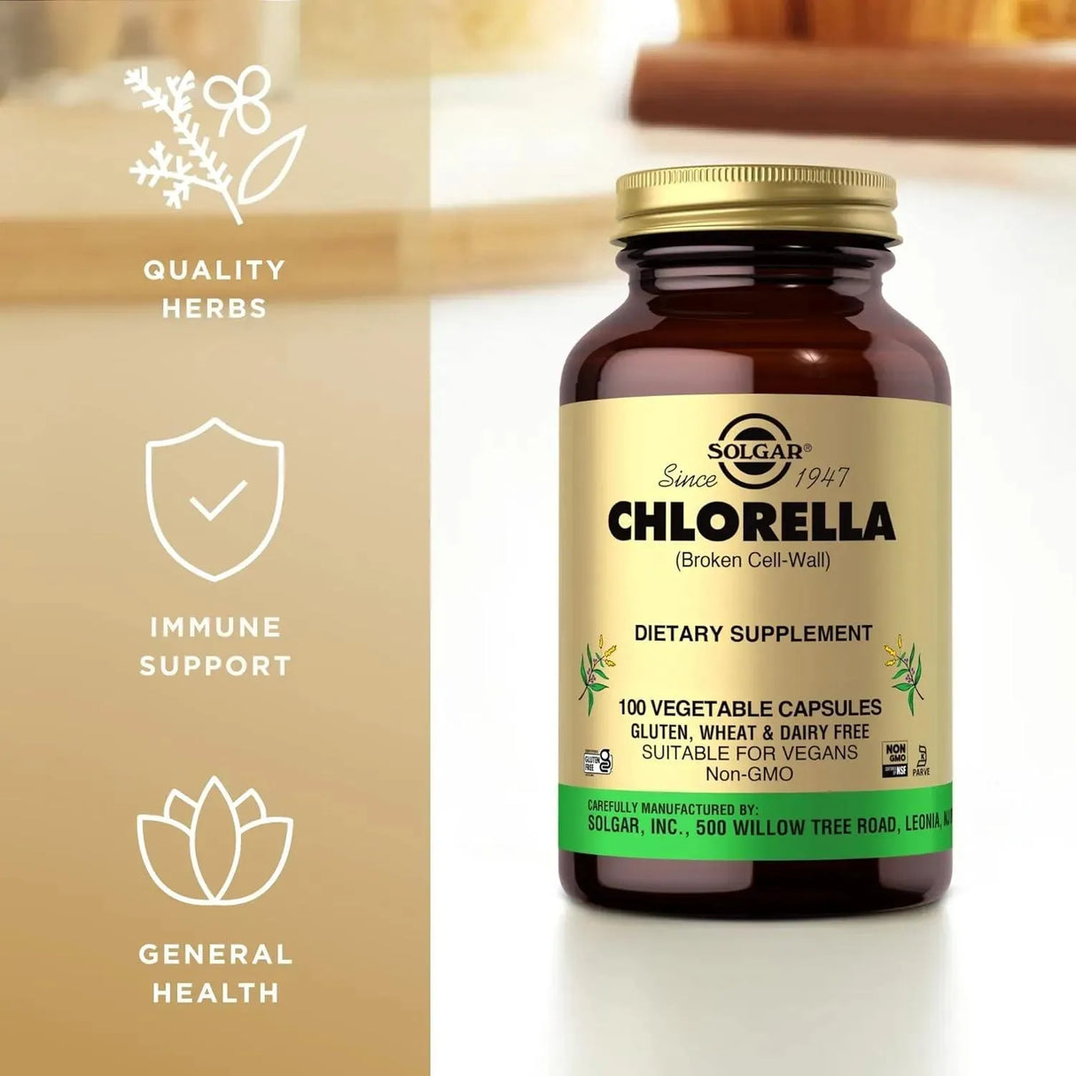 SOLGAR - Solgar Chlorella 100 Capsulas - The Red Vitamin MX - Suplementos Alimenticios - {{ shop.shopifyCountryName }}