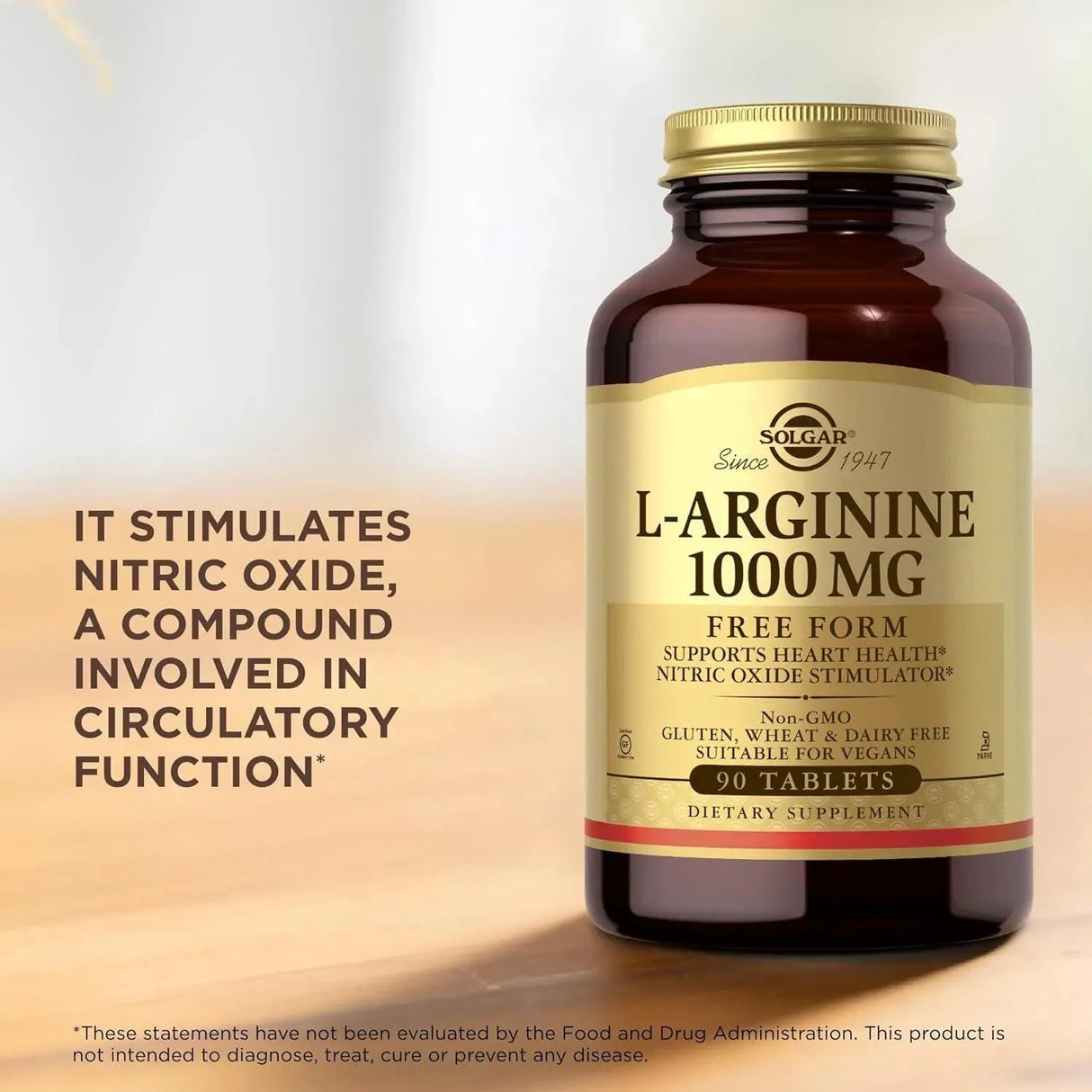 SOLGAR - Solgar L-Arginine 1000Mg. 90 Tabletas - The Red Vitamin MX - Suplementos Alimenticios - {{ shop.shopifyCountryName }}