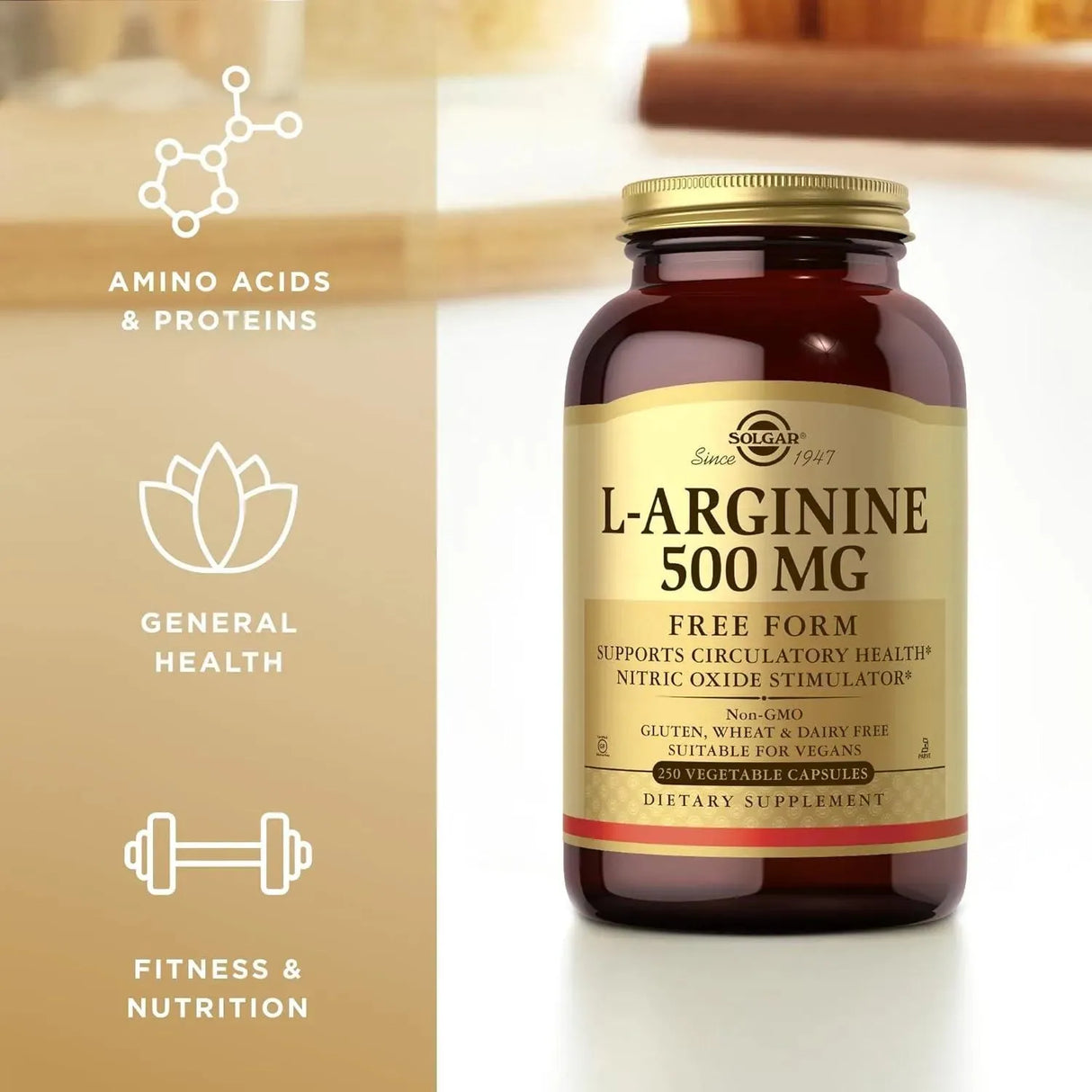 SOLGAR - SOLGAR L-Arginine 500Mg. 250 Capsulas - The Red Vitamin MX - Suplementos Alimenticios - {{ shop.shopifyCountryName }}