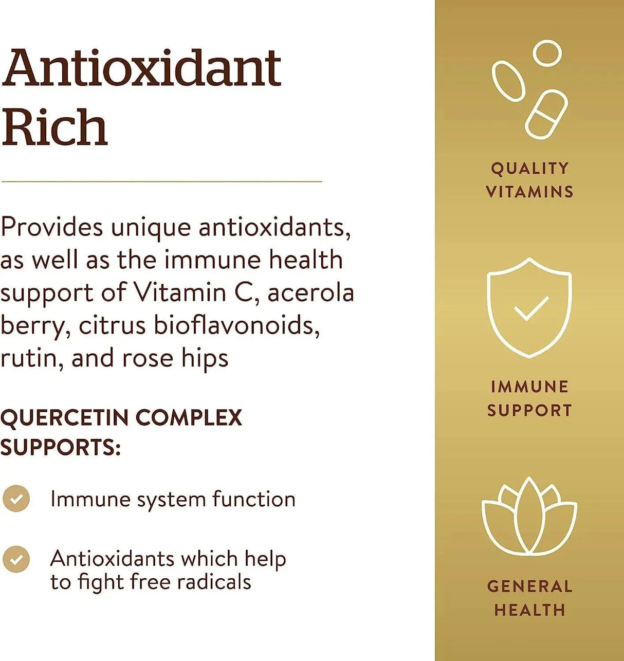 SOLGAR - Solgar Quercetin Complex with Ester-C Plus 100 Capsulas - The Red Vitamin MX - Suplementos Alimenticios - {{ shop.shopifyCountryName }}