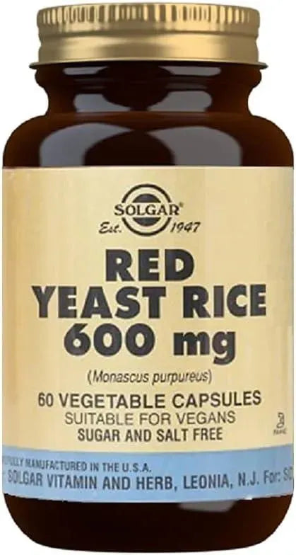 SOLGAR - Solgar Red Yeast Rice 600Mg. 60 Capsulas - The Red Vitamin MX - Suplementos Alimenticios - {{ shop.shopifyCountryName }}