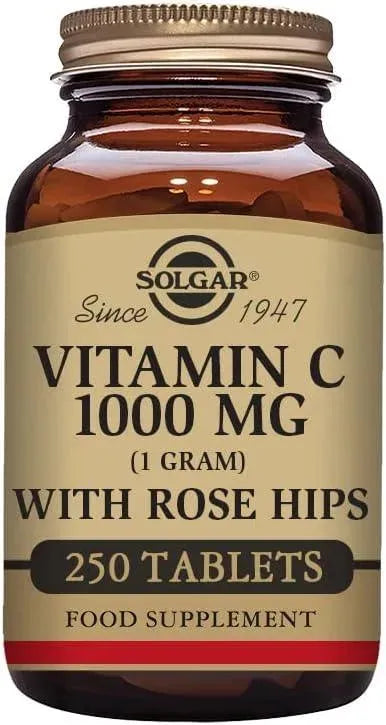 SOLGAR - Solgar Vitamin C 1000Mg. with Rose Hips 250 Tabletas - The Red Vitamin MX - Suplementos Alimenticios - {{ shop.shopifyCountryName }}
