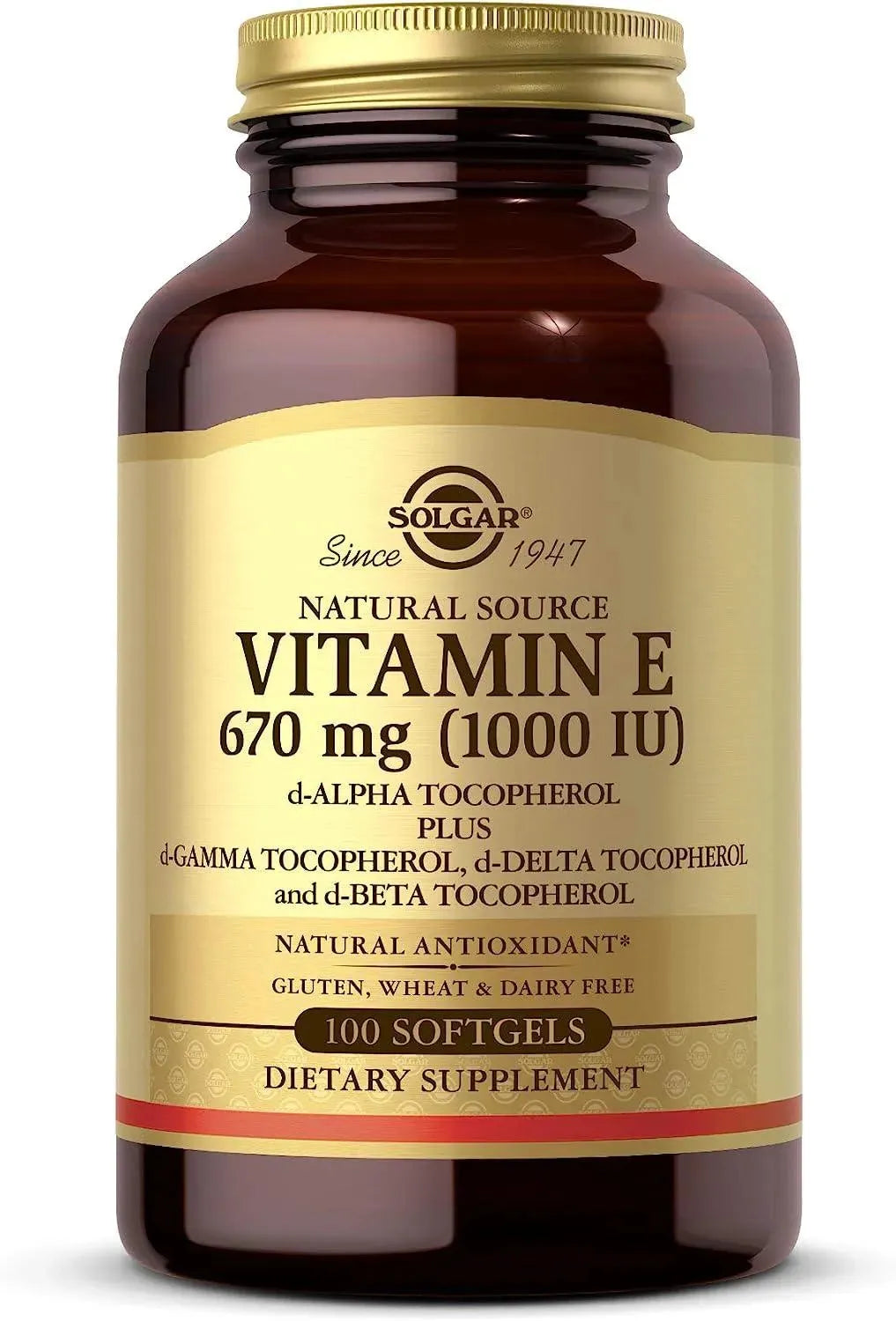 SOLGAR - Solgar Vitamin E 670Mg. 100 Capsulas Blandas - The Red Vitamin MX - Suplementos Alimenticios - {{ shop.shopifyCountryName }}