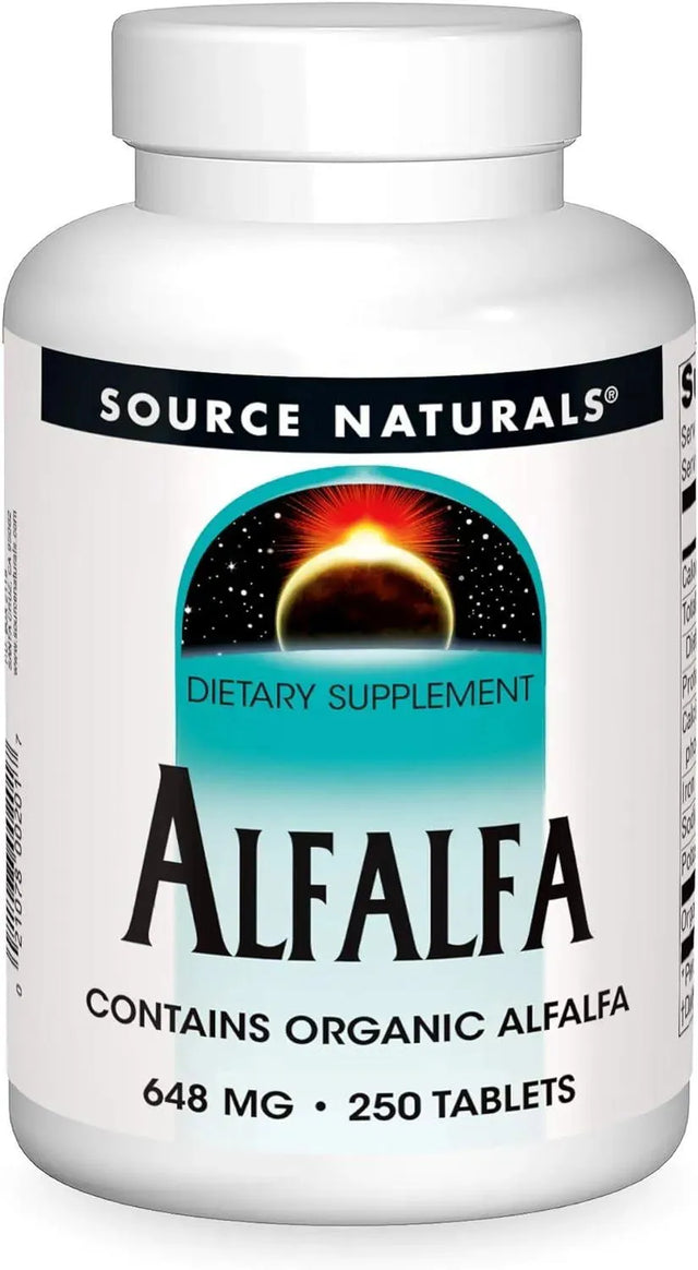 SOURCE NATURALS - Source Naturals Alfalfa 648Mg. 250 Tabletas - The Red Vitamin MX - Suplementos Alimenticios - {{ shop.shopifyCountryName }}