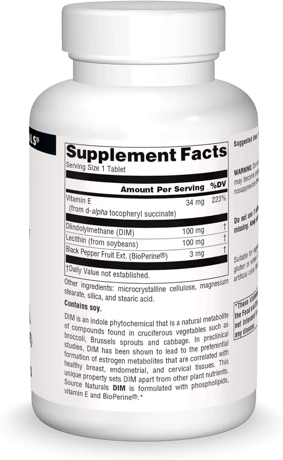 SOURCE NATURALS - Source Naturals DIM 100Mg. 180 Tabletas - The Red Vitamin MX - Suplementos Alimenticios - {{ shop.shopifyCountryName }}