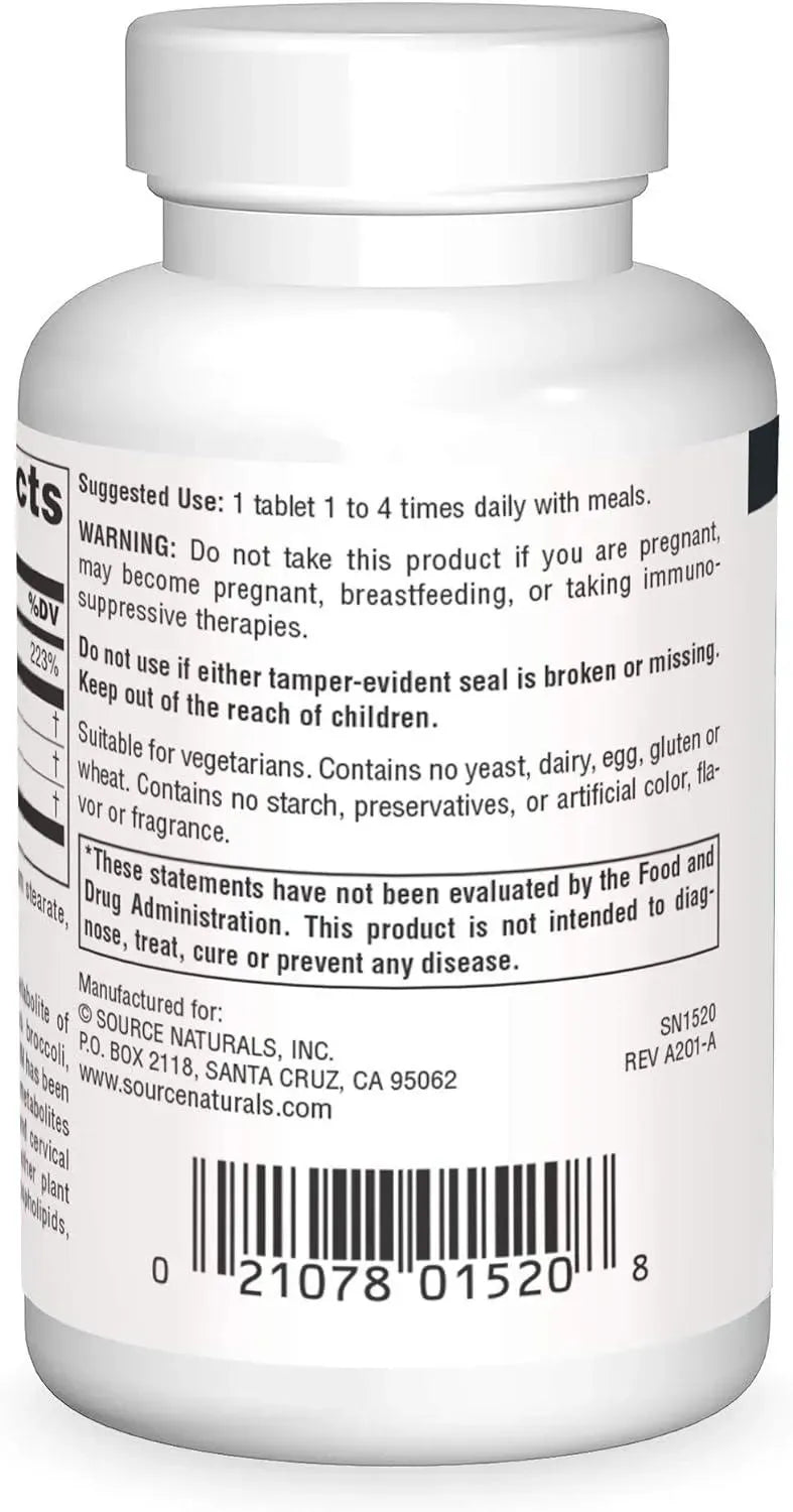SOURCE NATURALS - Source Naturals DIM 100Mg. 30 Tabletas - The Red Vitamin MX - Suplementos Alimenticios - {{ shop.shopifyCountryName }}