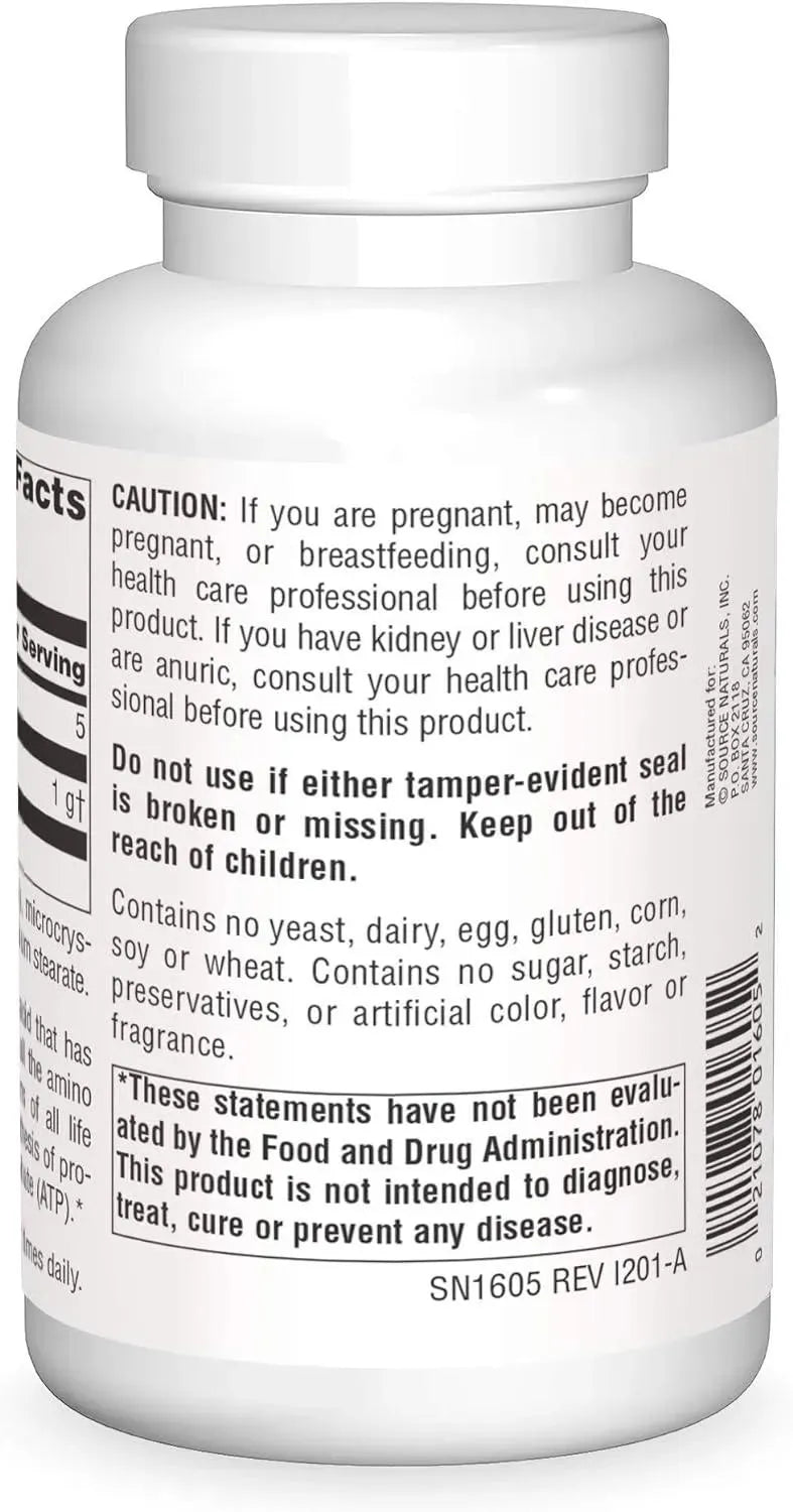 SOURCE NATURALS - Source Naturals Glycine 500Mg. 200 Capsulas - The Red Vitamin MX - Suplementos Alimenticios - {{ shop.shopifyCountryName }}